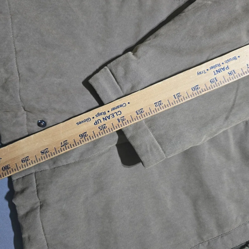 Cabela's Outfitter Series Jacket Men Small Olive Corduroy Trim Fleece Lined Coat
